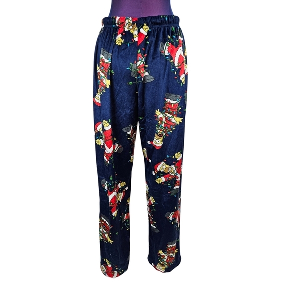 The Simpsons Homer Simpson Fleece Holiday Christmas Lounge Pants Size Medium P49 - Picture 5 of 9